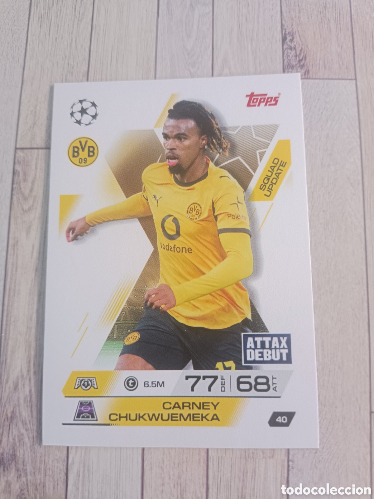 Football Stickers: 40 CHUKWUEMEKA BORUSSIA DORTMUND SQUAD UPDATE CHAMPIONS MATCH ATTAX EXTRA 2025 2026 TOPPS 25 26