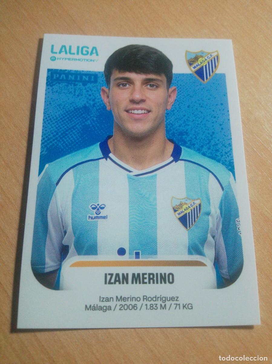 Cromos de f&uacute;tbol: 298 IZAN MERINO DEL M&Aacute;LAGA 2&ordf; DIVISION HYPERMOTION 25 26 PANINI 2025 2026
