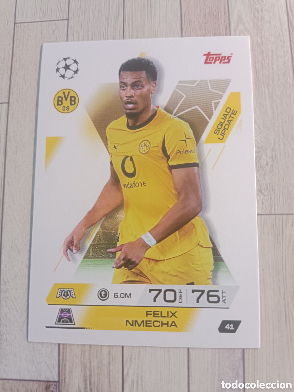 Cromos de f&uacute;tbol: 41 NMECHA BORUSSIA DORTMUND SQUAD UPDATE CHAMPIONS MATCH ATTAX EXTRA 2025 2026 TOPPS 25 26