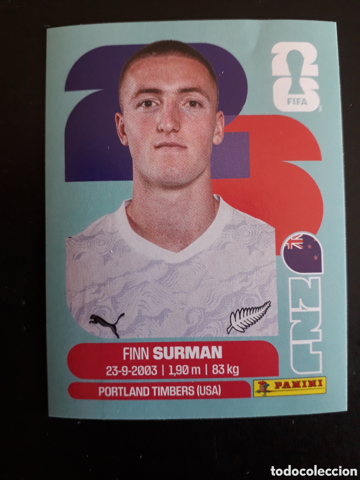 Cromos de f&uacute;tbol: SURMAN NUEVA ZELANDA NZL 9 MUNDIAL F&Uacute;TBOL 2026 FIFA WORLD CUP PANINI SIN PEGAR PEDIDO M&Iacute;NIMO 3&euro;.