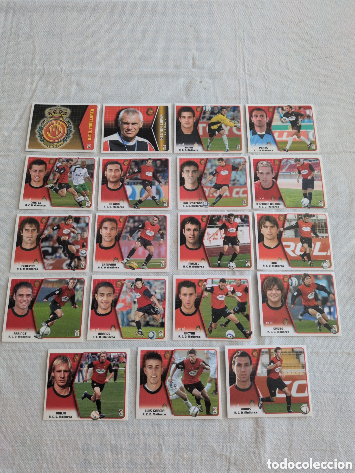 Cromos de f&uacute;tbol: LOTE EDICIONES ESTE 2005 2006 DEL MALLORCA, 19 CROMOS SIN PEGAR