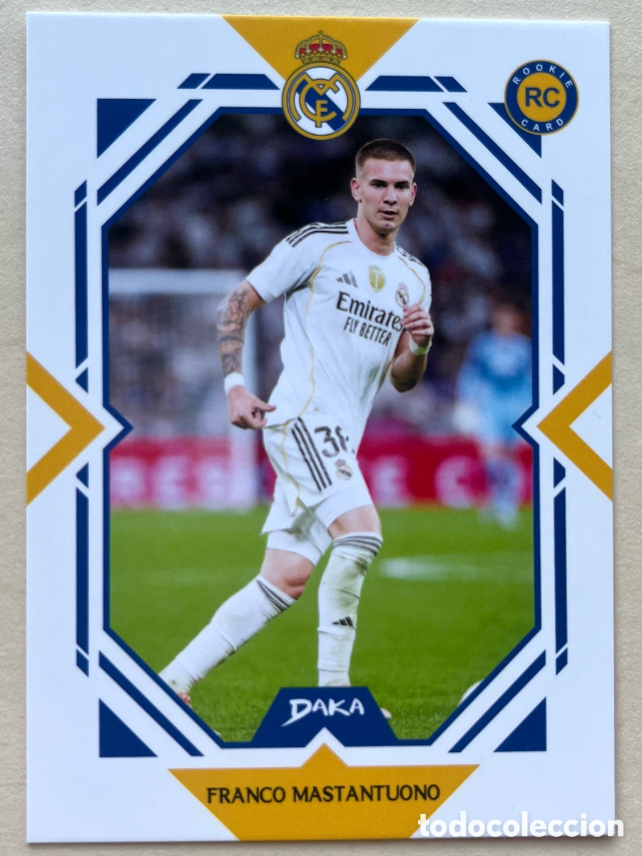 Cromos de f&uacute;tbol: Mastantuono Rookie 4-A Daka Real Madrid 2025-26