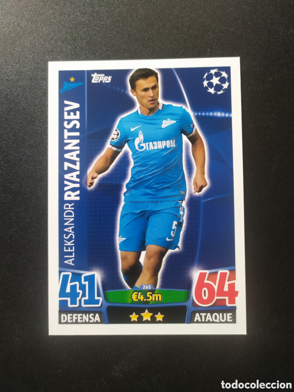 Cromos de f&uacute;tbol: UEFA Champions match attax topps 2015 2016 15 16 Ryazantsev n&deg; 265 Zenit