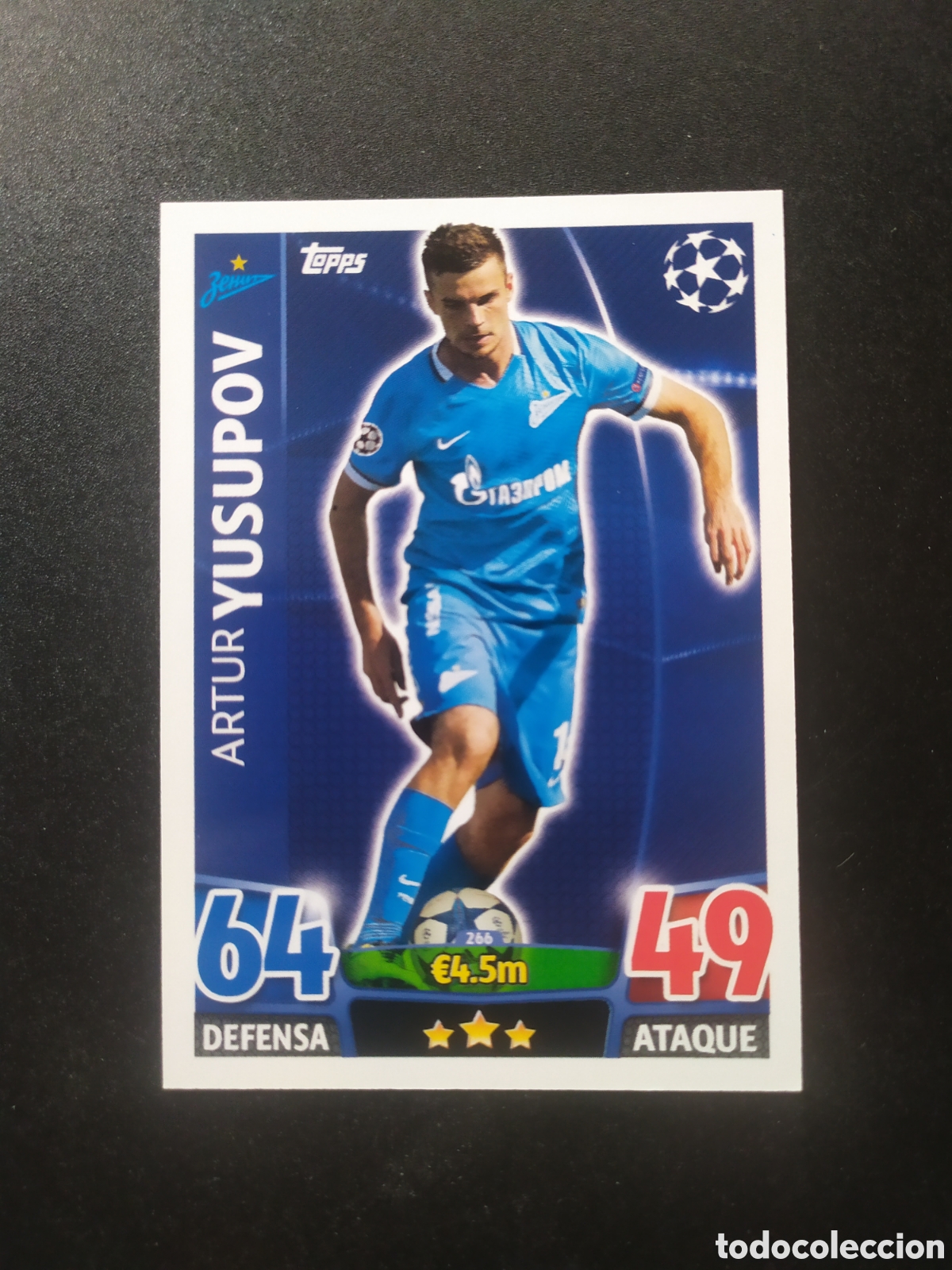 Cromos de f&uacute;tbol: UEFA Champions match attax topps 2015 2016 15 16 Yusupov n&deg; 266 Zenit