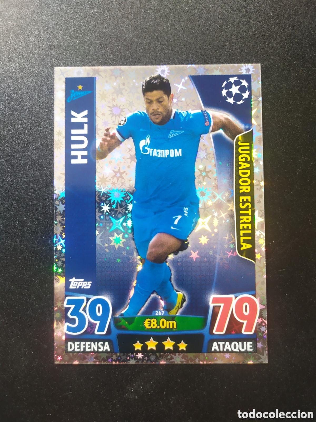 Fu&szlig;ball-Sticker: UEFA Champions match attax topps 2015 2016 15 16 Hulk jugador estrella n&deg; 267 Zenit