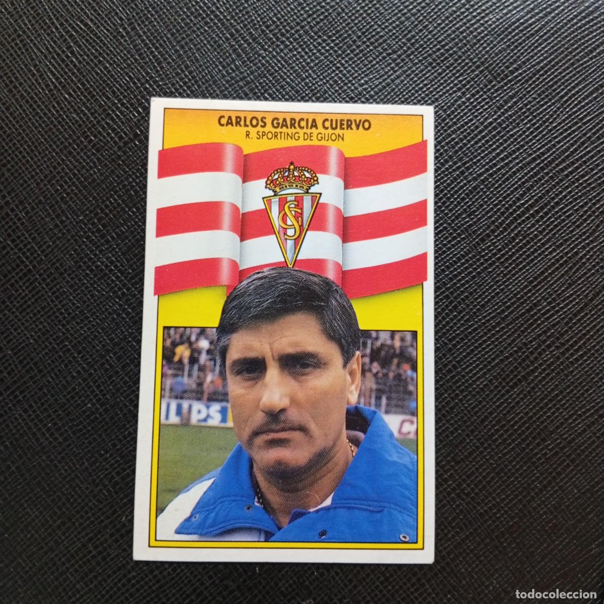 Fu&szlig;ball-Sticker: CARLOS GARCIA CUERVO SPORTING GIJON ESTE 1990 1991 CROMO FUTBOL LIGA 90 91 - DESPEGADO - A37 PG235