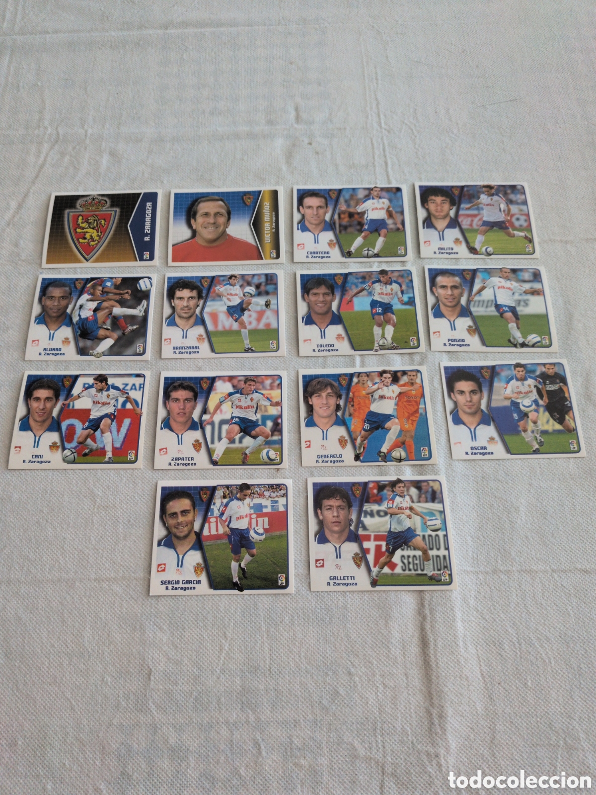 Football Stickers: LOTE EDICIONES ESTE 2005 2006 DEL ZARAGOZA, 14 CROMOS SIN PEGAR
