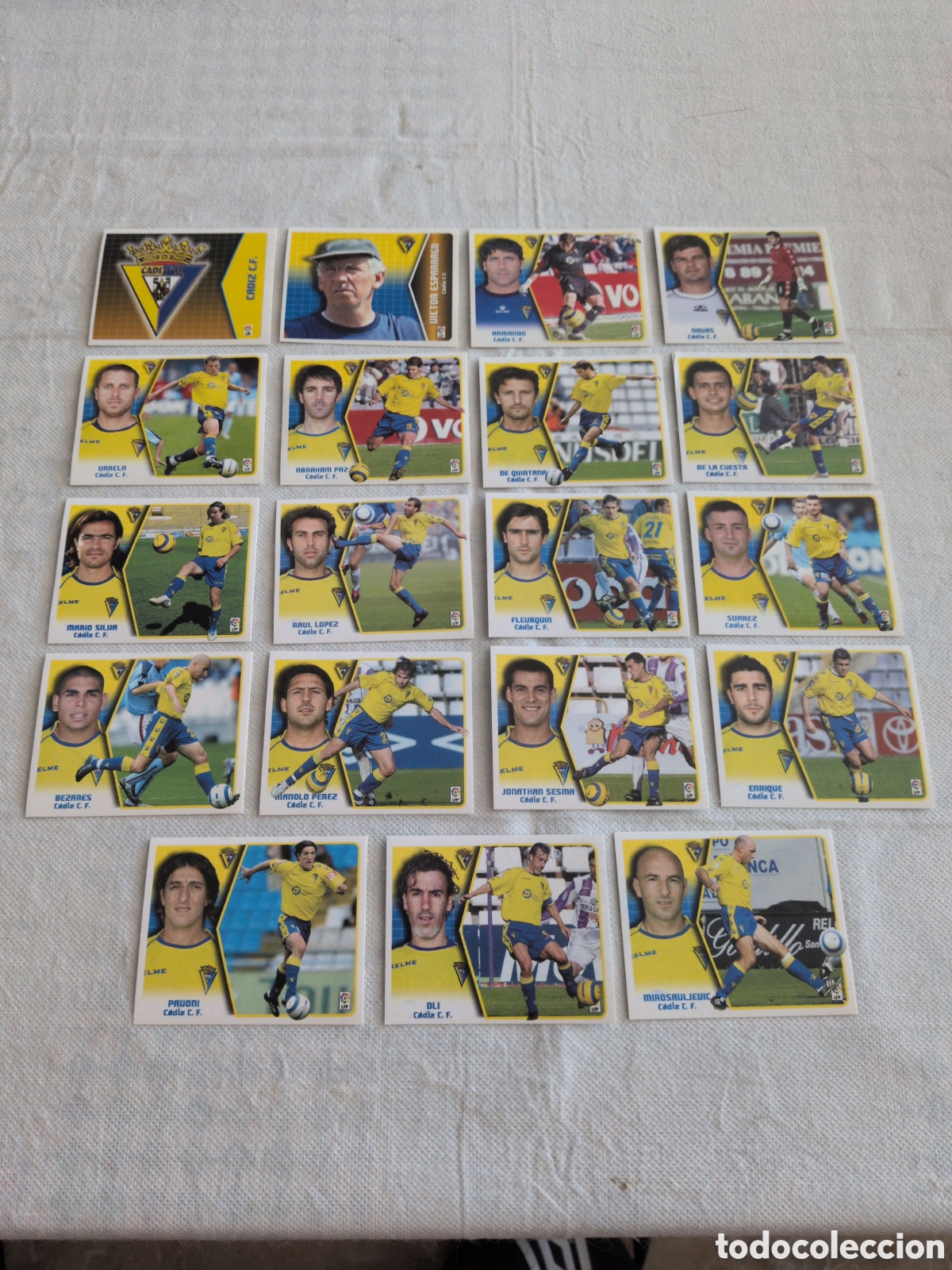 Cromos de f&uacute;tbol: LOTE EDICIONES ESTE 2005 2006 DEL CADIZ, 19 CROMOS SIN PEGAR