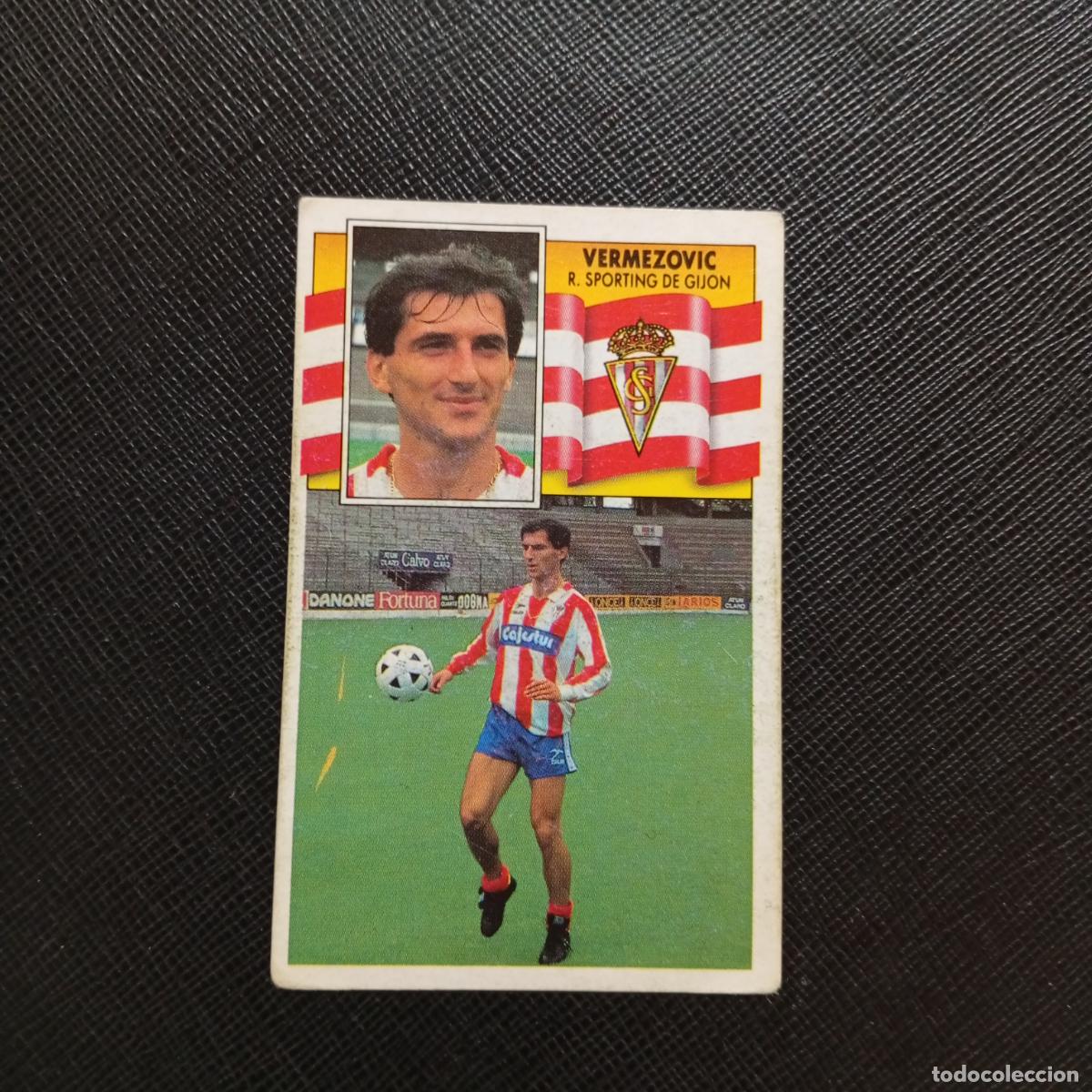 Cromos de f&uacute;tbol: VERMEZOVIC SPORTING GIJON ESTE 1990 1991 CROMO FUTBOL LIGA 90 91 - DESPEGADO - A37 PG235 BAJA