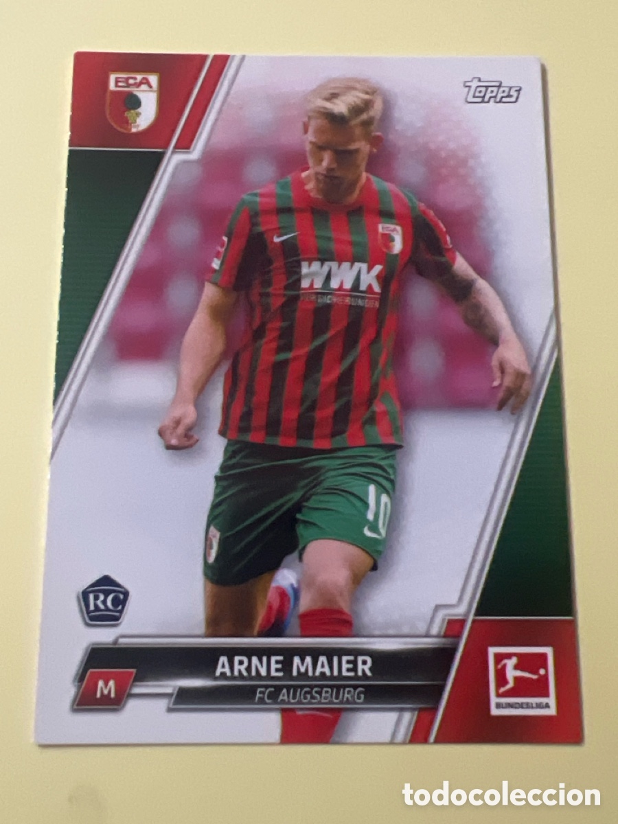 Cromos de f&uacute;tbol: C2793. 5 ARNE MAIER AUGSBURG CROMO FUTBOL TOPPS BUNDESLIGA 21-22 LIGA ALEMANIA 2021-2022