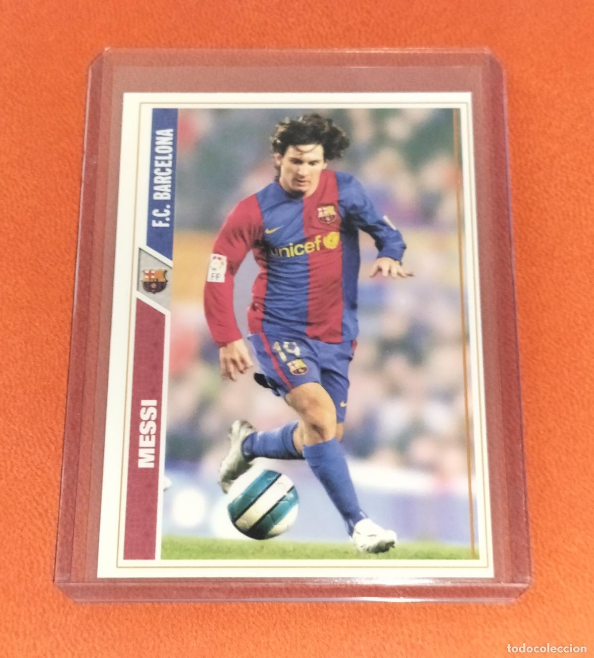 Cromos de f&uacute;tbol: 47 LIONEL MESSI FC BARCELONA CARD MUNDICROMO SPORT FICHAS LIGA FUTBOL 2007 2008 07 08