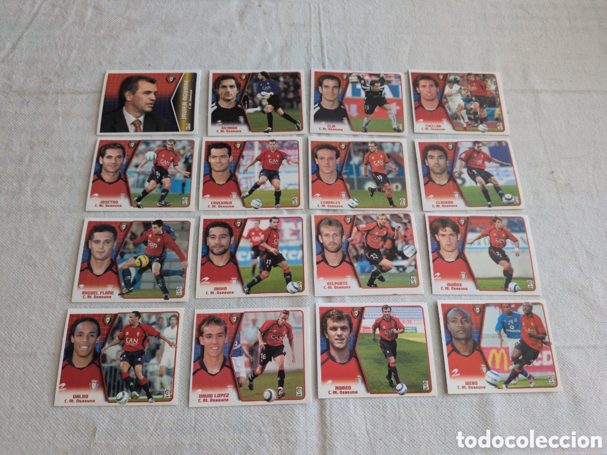 Fu&szlig;ball-Sticker: LOTE EDICIONES ESTE 2005 2006 DEL MALLORCA, 16 CROMOS SIN PEGAR