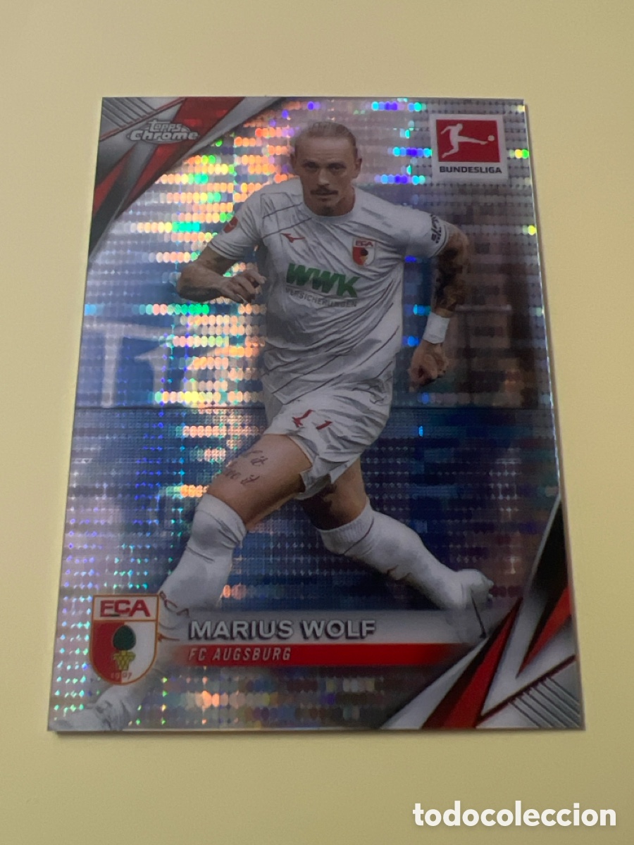Fu&szlig;ball-Sticker: C2796. Tarjeta coleccionable Marius Wolf - Topps cromada Bundesliga 2024/25 - FC Augsburg