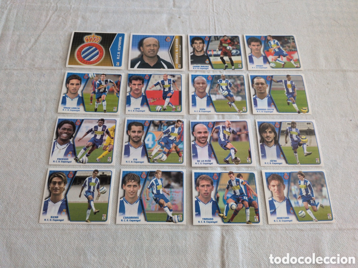 Cromos de Futebol: LOTE EDICIONES ESTE 2005 2006 DEL ESPA&Ntilde;OL, 16 CROMOS SIN PEGAR