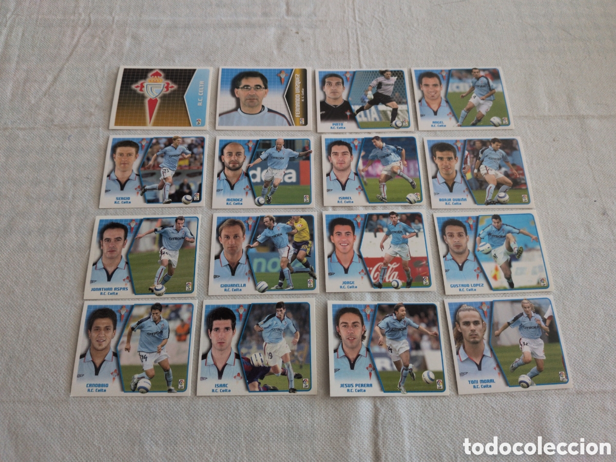 Cromos de f&uacute;tbol: LOTE EDICIONES ESTE 2005 2006 DEL CELTA DE VIGO, 16 CROMOS SIN PEGAR