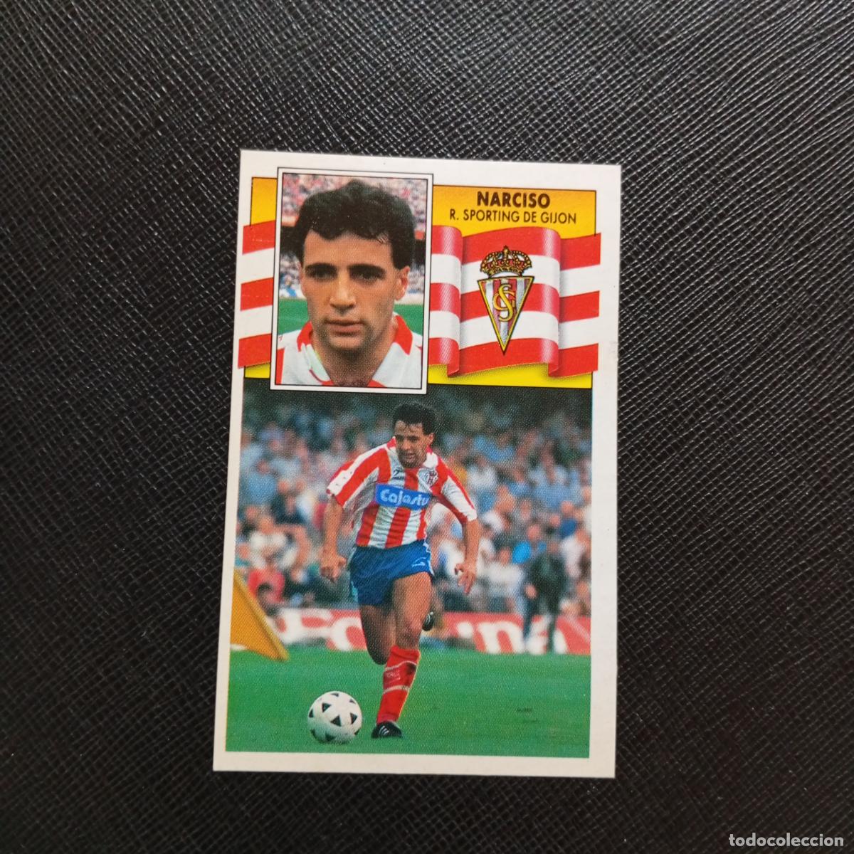 Cromos de f&uacute;tbol: NARCISO SPORTING GIJON ESTE 1990 1991 CROMO FUTBOL LIGA 90 91 - DESPEGADO - A37 PG235