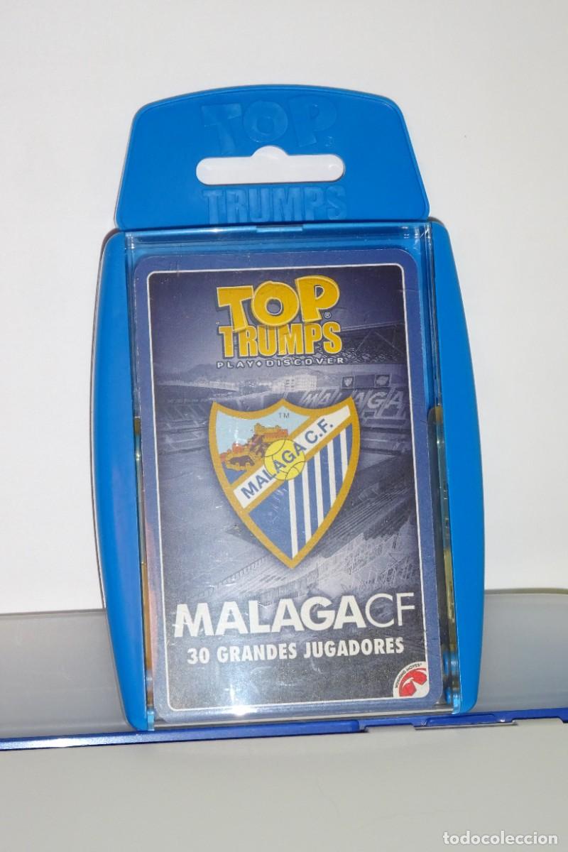 Cromos de f&uacute;tbol: ESTUCHE TOP TRUMPS* MALAGA C.F *, FICHAS CON 30 GRANDES JUGADORES, MADE IN REINO UNIDO 2018