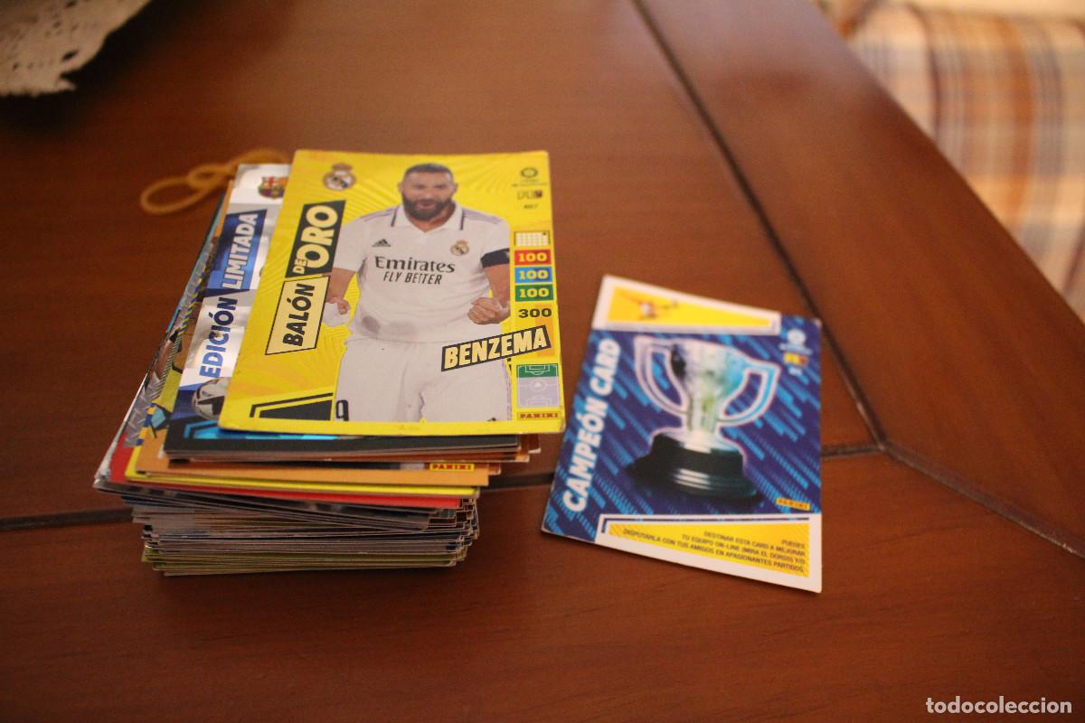 Football Stickers: Lote de trading card Adrenalyn especiales. Temporada 2022-23. Panini.