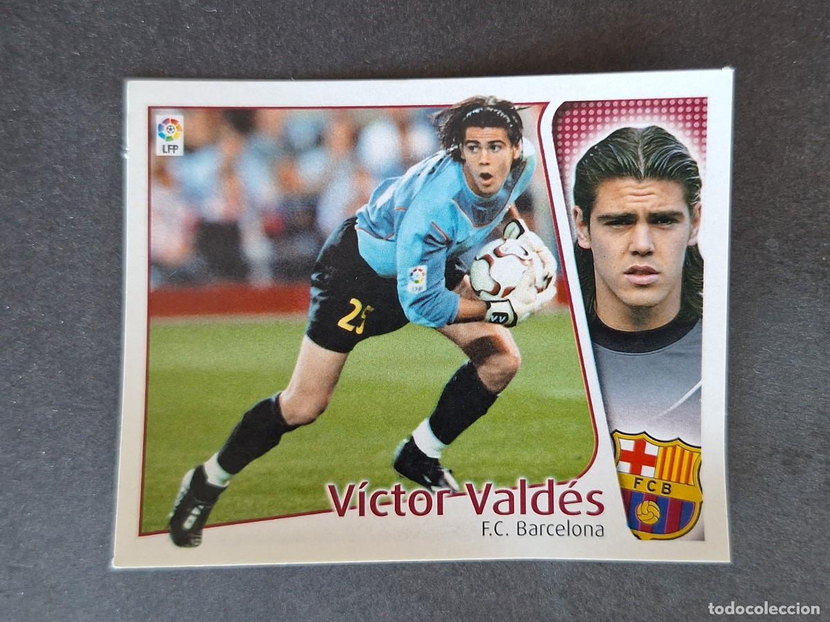 Cromos de f&uacute;tbol: L5 VICTOR VALDES F. C. BARCELONA LIGA ESTE 2004 2005 04 05 NUNCA PEGADO SIN PEGAR