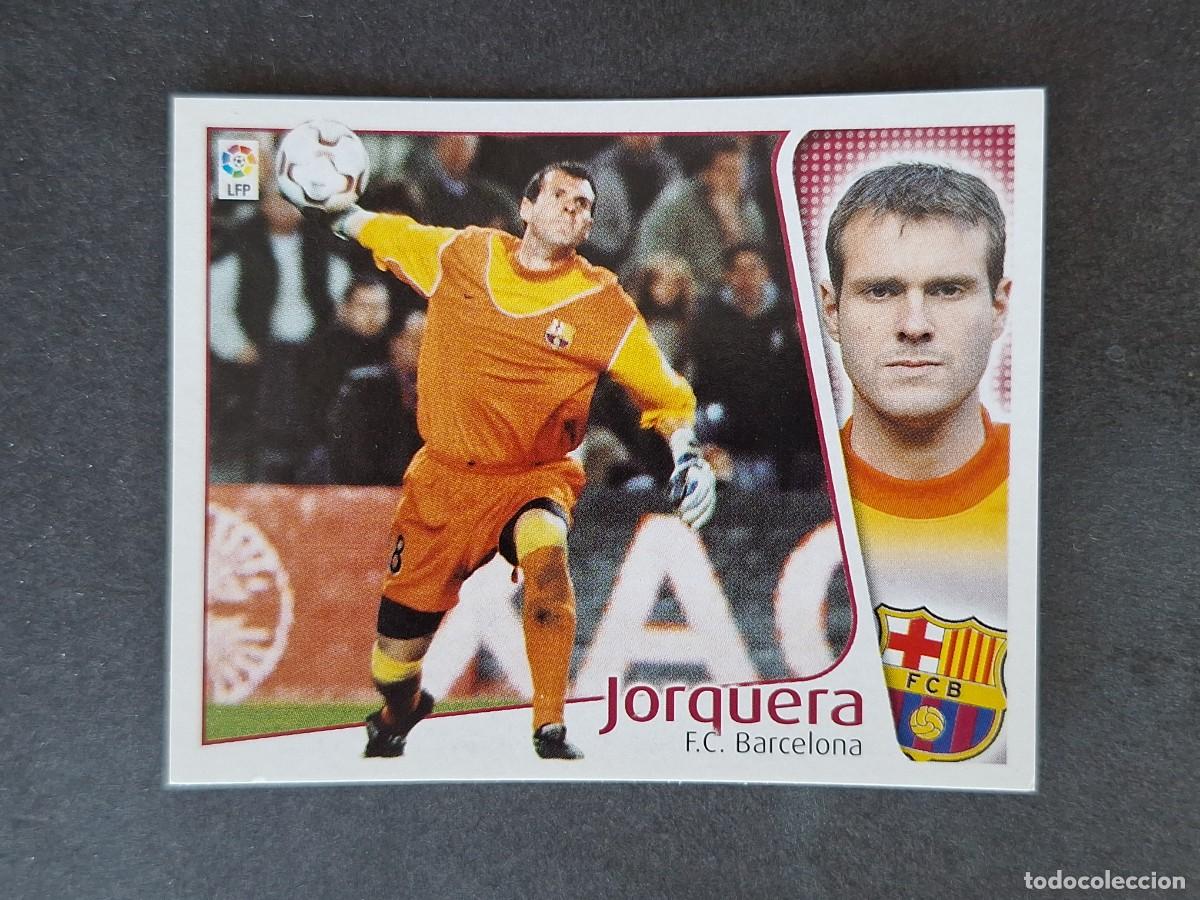 Cromos de f&uacute;tbol: L5 JORQUERA F. C. BARCELONA LIGA ESTE 2004 2005 04 05 NUNCA PEGADO SIN PEGAR