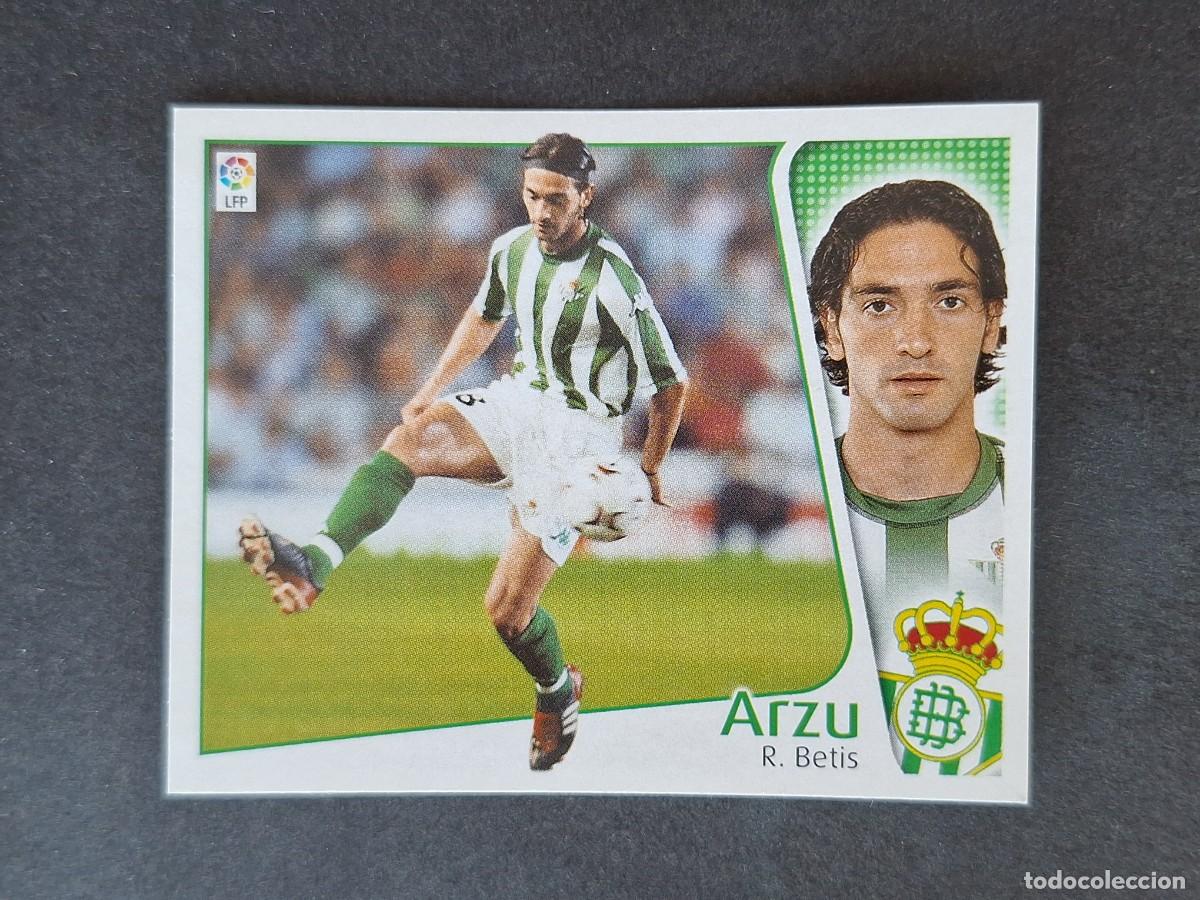 Cromos de f&uacute;tbol: L5 ARZU REAL BETIS BALOMPIE LIGA ESTE 2004 2005 04 05 NUNCA PEGADO SIN PEGAR