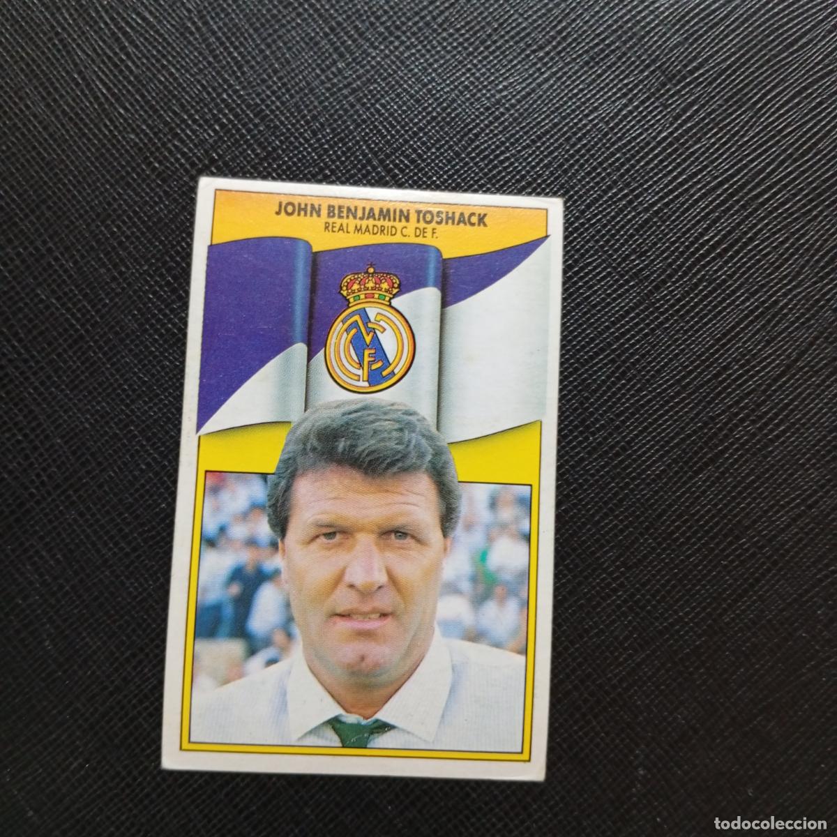 Cromos de f&uacute;tbol: JOHN BENJAMIN TOSHACK REAL MADRID ESTE 1990 1991 CROMO FUTBOL LIGA 90 91 - DESPEGADO - A37 PG262