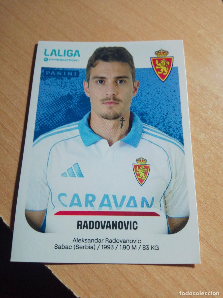 Cromos de f&uacute;tbol: 407 RADOVANOVIC del zaragoza 2&ordf; DIVISION HYPERMOTION 25 26 PANINI 2025 2026
