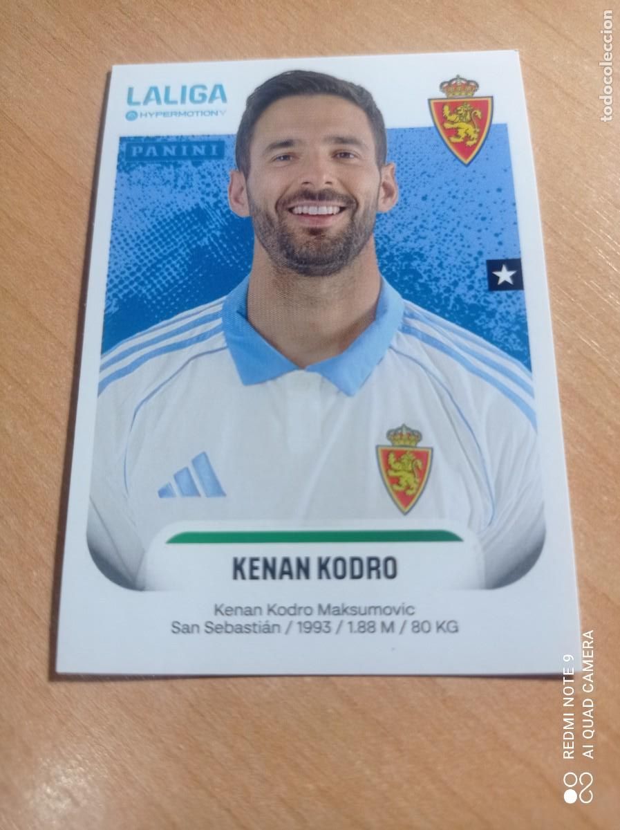Cromos de f&uacute;tbol: 418 B KENAN KODRO DEL ZARAGOZA 2&ordf; DIVISION HYPERMOTION 25 26 PANINI 2025 2026 NUEVO