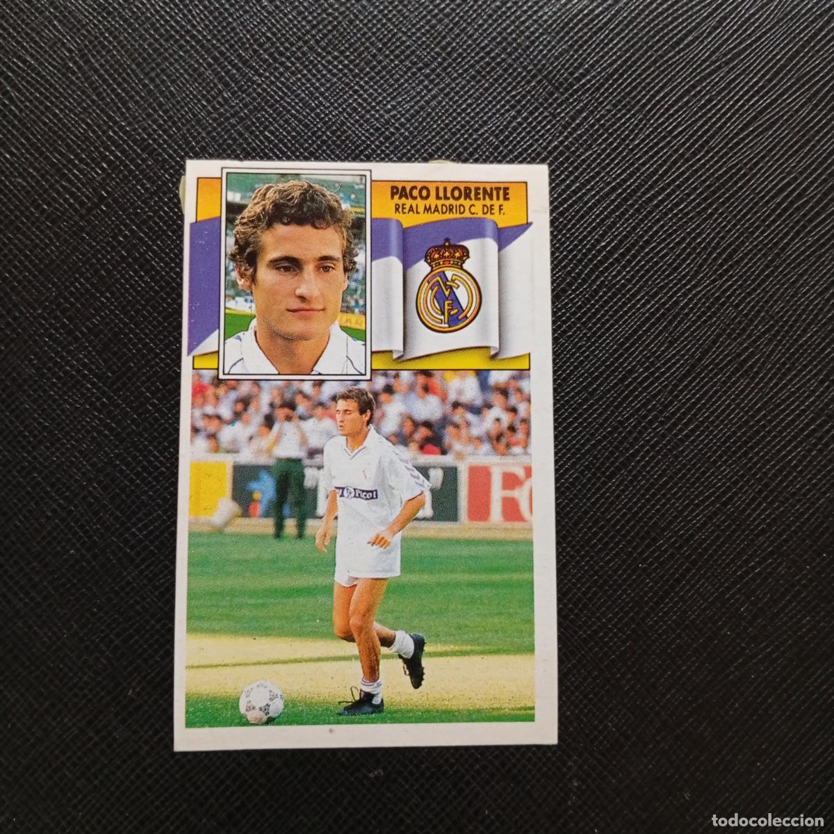 Cromos de f&uacute;tbol: PACO LLORENTE REAL MADRID ESTE 1990 1991 CROMO FUTBOL LIGA 90 91 - DESPEGADO - A37 PG316