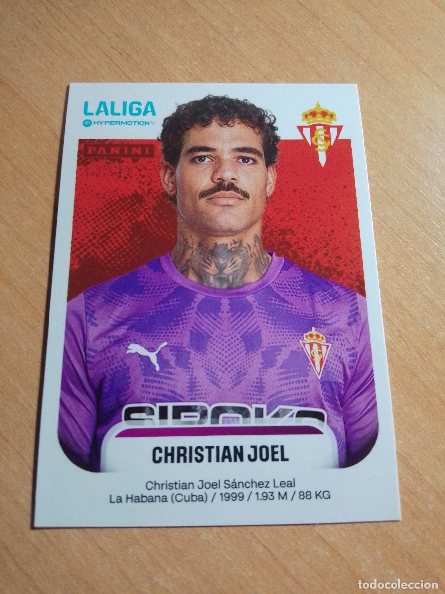 Cromos de f&uacute;tbol: 366 CHRISTIAN JOEL DEL SPORTING DE GIJON 2&ordf; DIVISION HYPERMOTION 25 26 PANINI 2025 2026 NUEVO