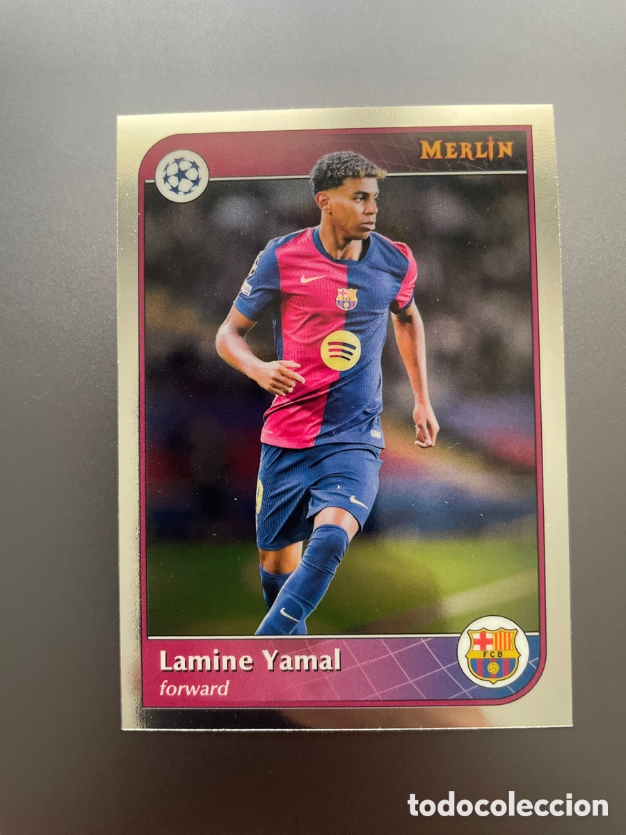 Cromos de f&uacute;tbol: Lamine Yamal 19 Topps Merlin 2024-25 FC Barcelona