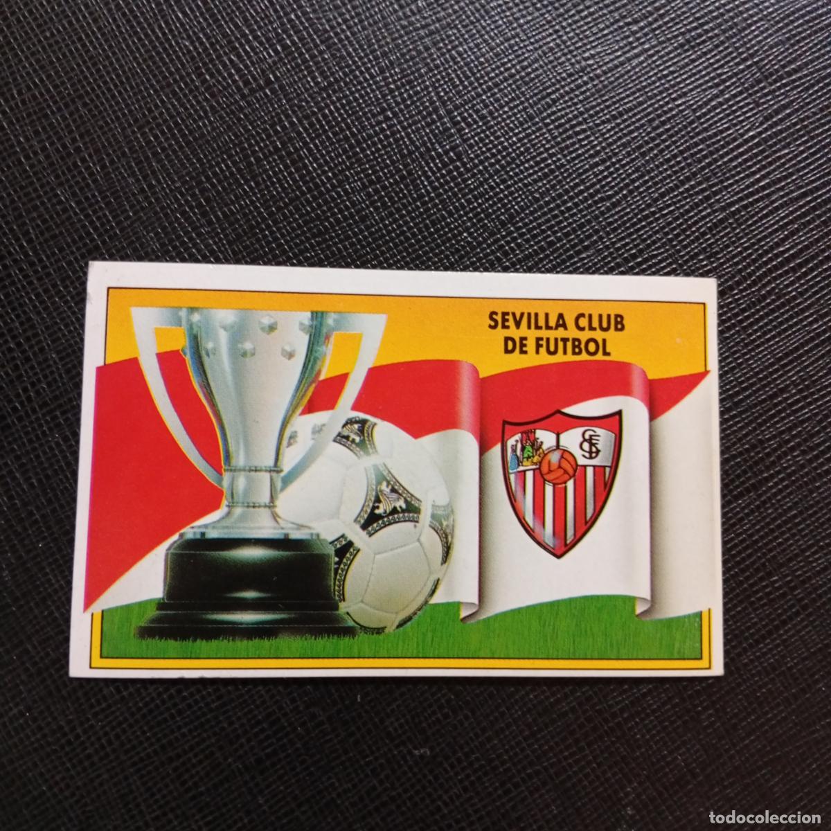 Cromos de f&uacute;tbol: ESCUDO SEVILLA ESTE 1990 1991 CROMO FUTBOL LIGA 90 91 - DESPEGADO - A37 PG334