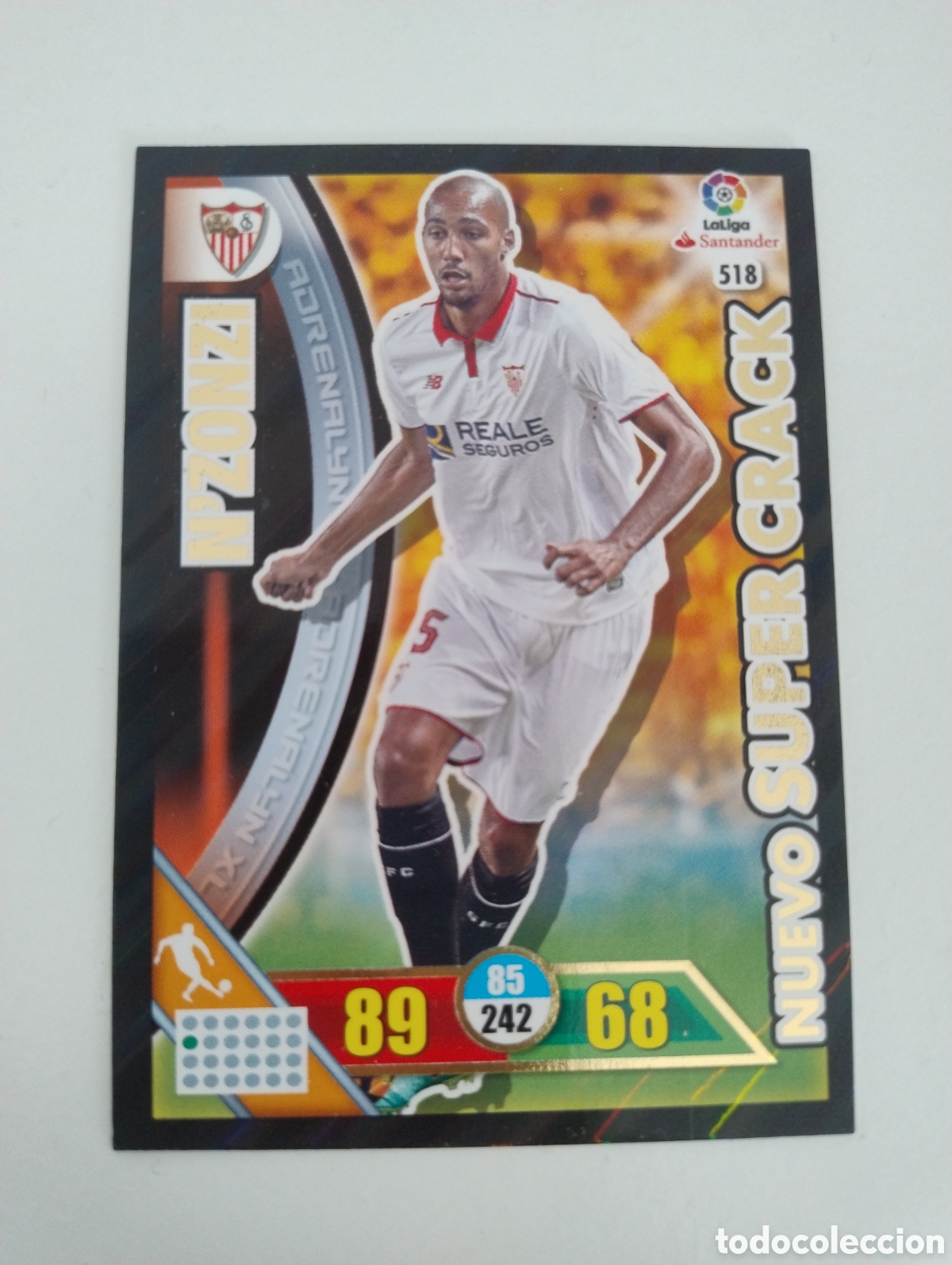 Cromos de f&uacute;tbol: 518 - Nzonzi - Sevilla - Adrenalyn XL Liga 2016 - 2017 Nuevo Super Crack