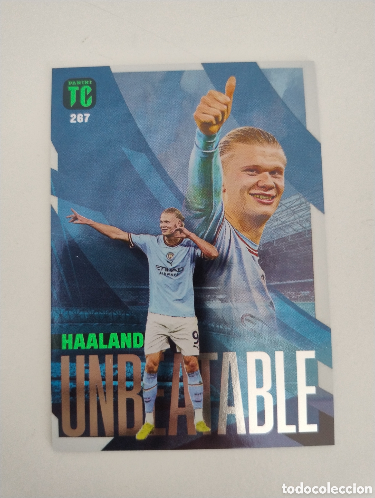 Cromos de f&uacute;tbol: 267 - Haaland - Manchester City - Panini Top Class Unbeatable