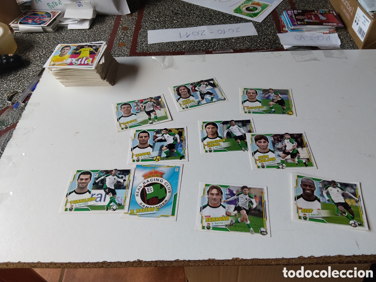 Cromos de f&uacute;tbol: 10 Cromos R.Racing C. 2010-2011