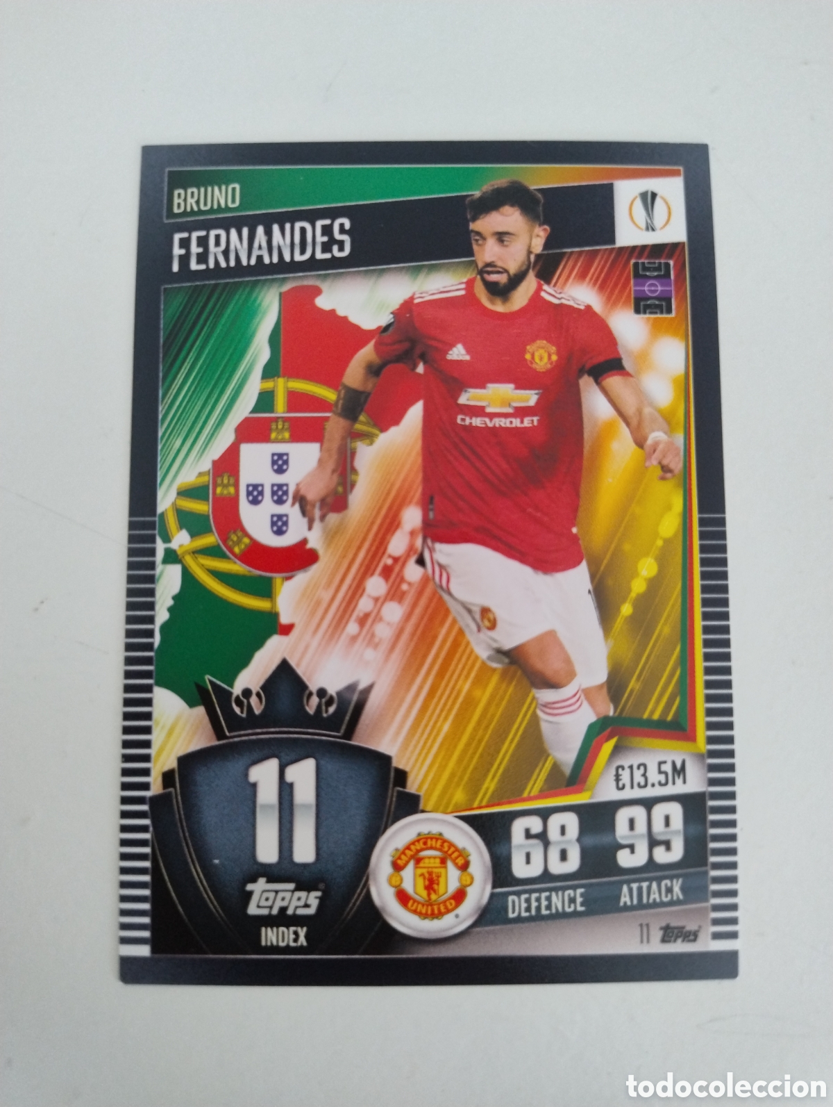 Cromos de f&uacute;tbol: 11 - Bruno Fernandes - Manchester United - Topps Match Attax 101 2020 - 2021