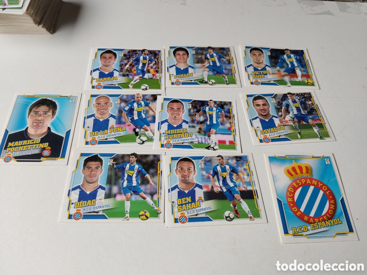 Cromos de f&uacute;tbol: 10 Cromos R.C.D. ESPANYOL 2010-2011
