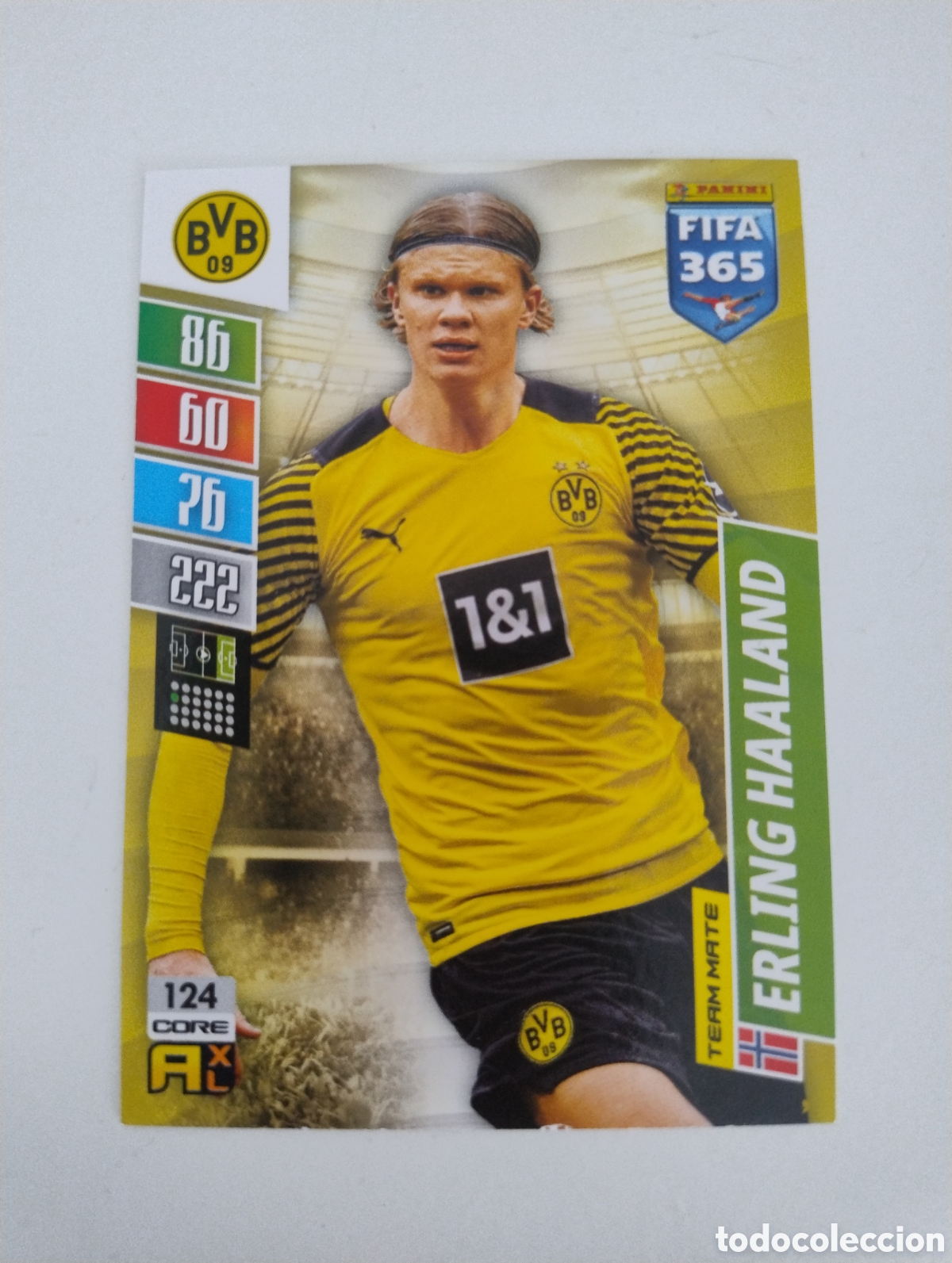 Cromos de f&uacute;tbol: 124 - Haaland - Borussia Dortmund - Adrenalyn XL FIFA 365 2022