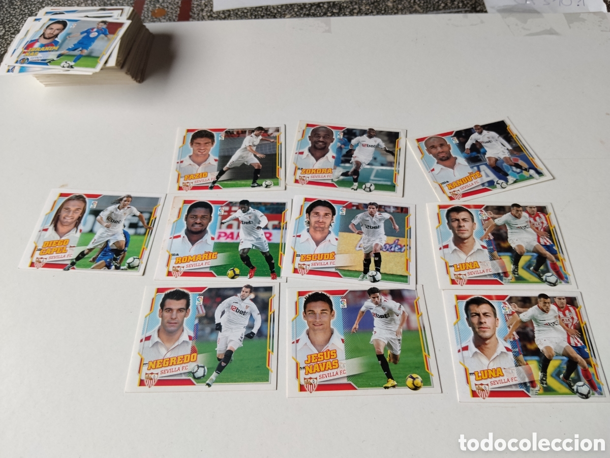 Cromos de f&uacute;tbol: 10 Cromos Sevilla F.C 2010-2011