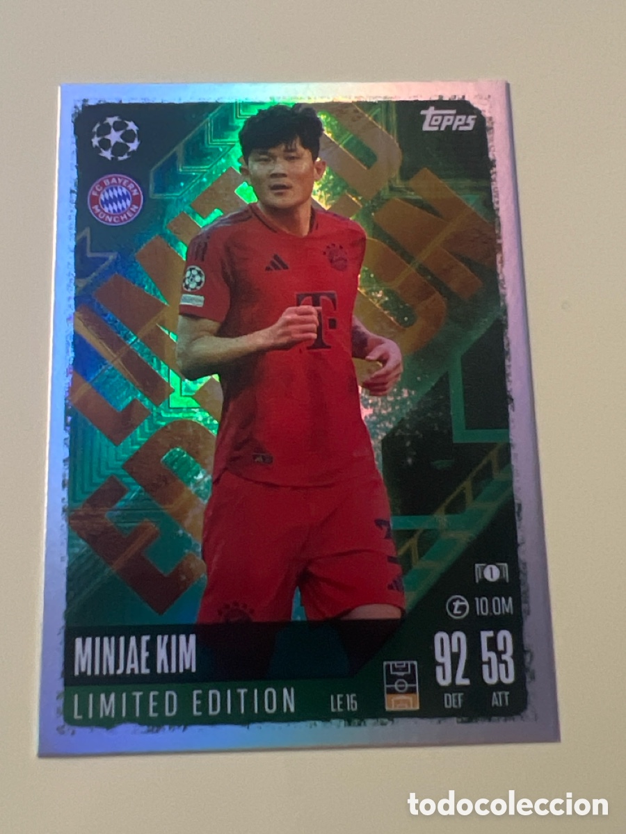 Cromos de f&uacute;tbol: C9665. LE 15 - LIMITED EDITION - MINJAE KIM - MATCH ATTAX 2024 2025 / BAYERN MUNCHEN