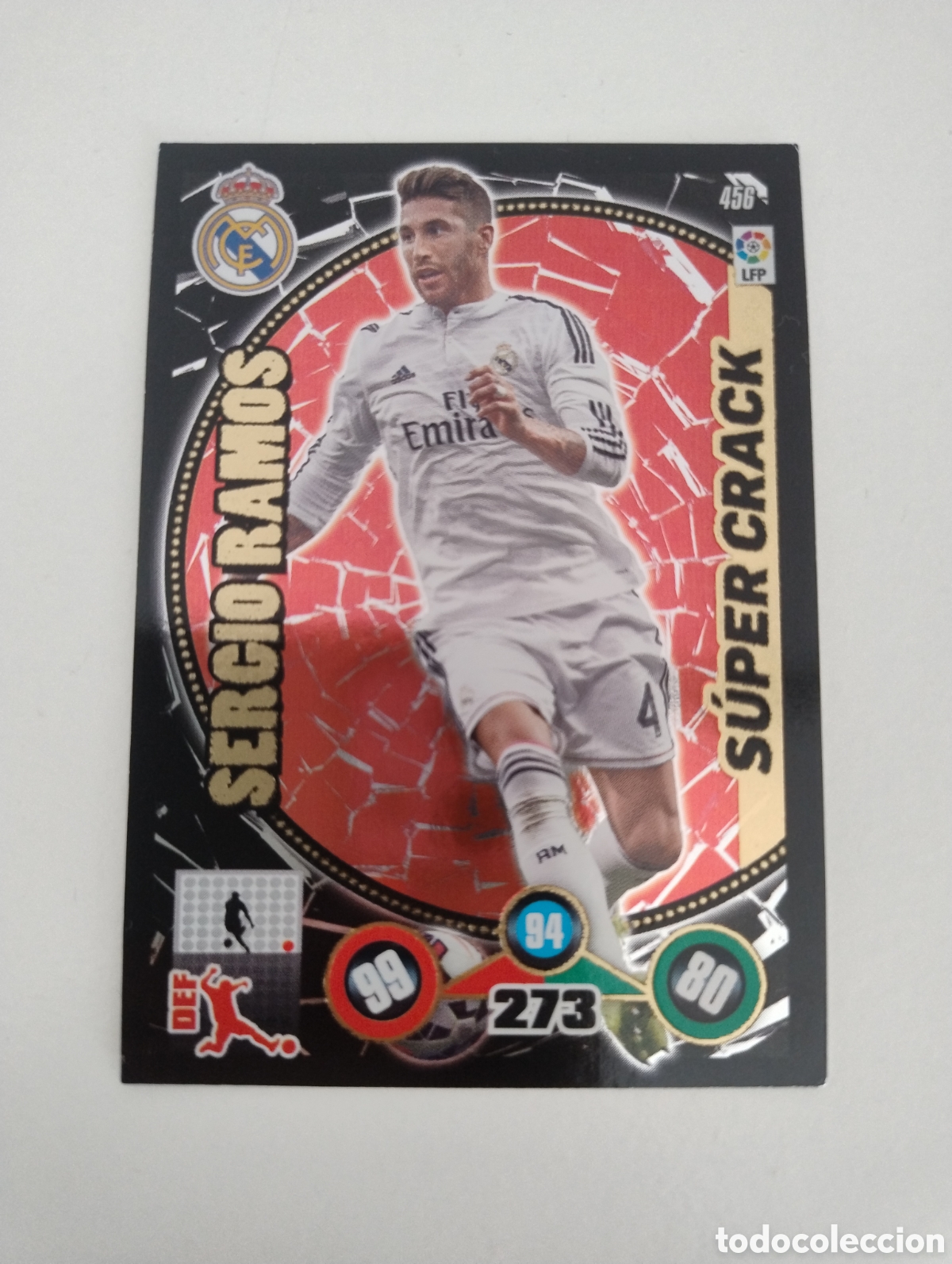 Cromos de f&uacute;tbol: 456 - Sergio Ramos - Real Madrid - Adrenalyn XL Liga 2014 - 2015 Super Crack