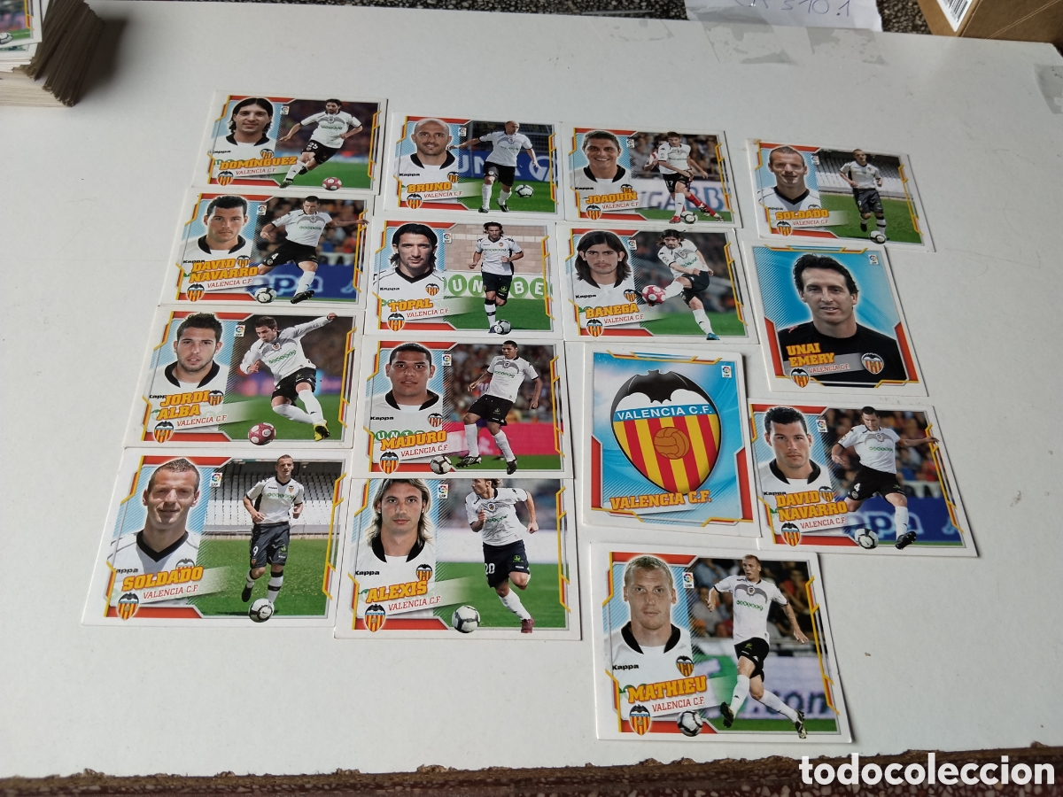 Cartes &agrave; collectionner de Football: 15 Cromos Valencia C.F 2010-2011