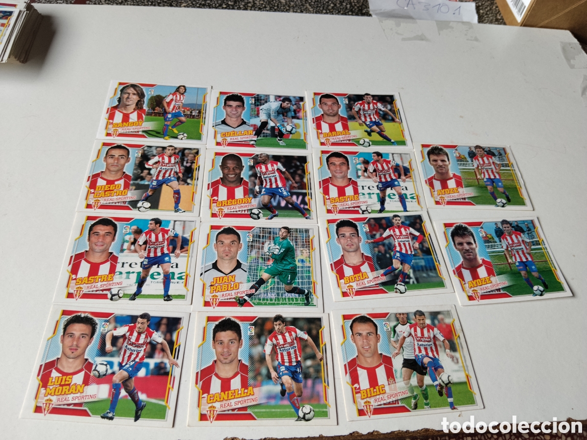 Cromos de f&uacute;tbol: 14 Cromos Real Sporting 2010-2011