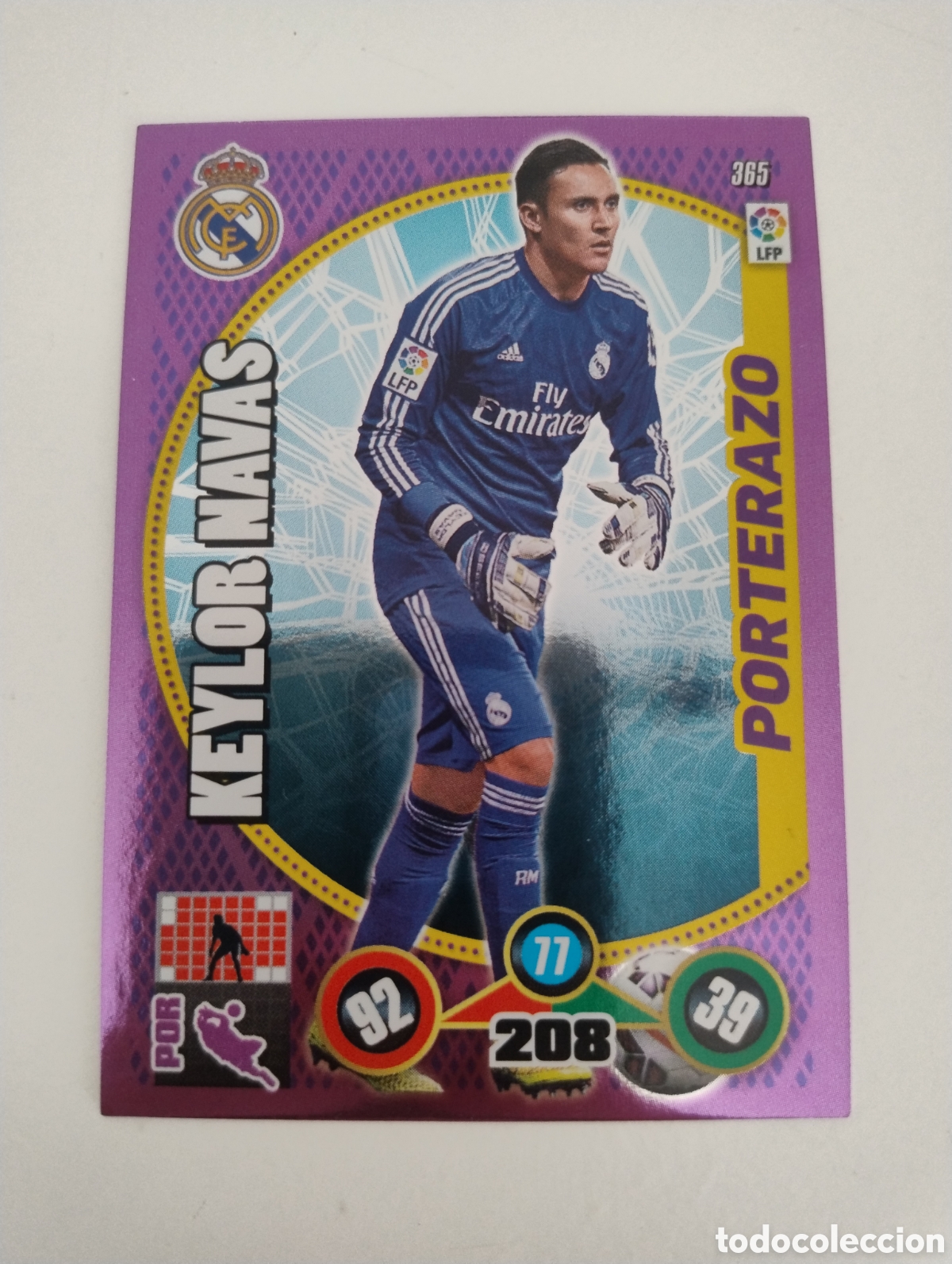 Cromos de f&uacute;tbol: 365 - Keylor Navas - Real Madrid - Adrenalyn XL Liga 2014 - 2015 Porterazo