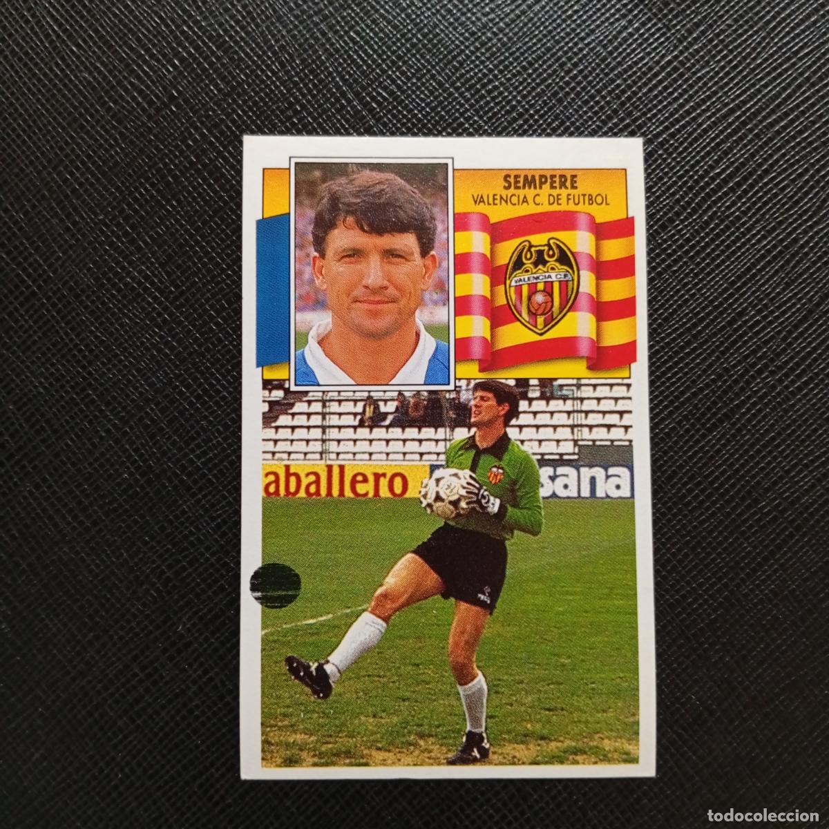Cromos de f&uacute;tbol: SEMPERE VALENCIA ESTE 1990 1991 CROMO FUTBOL LIGA 90 91 - DESPEGADO - A37 PG379 ERROR