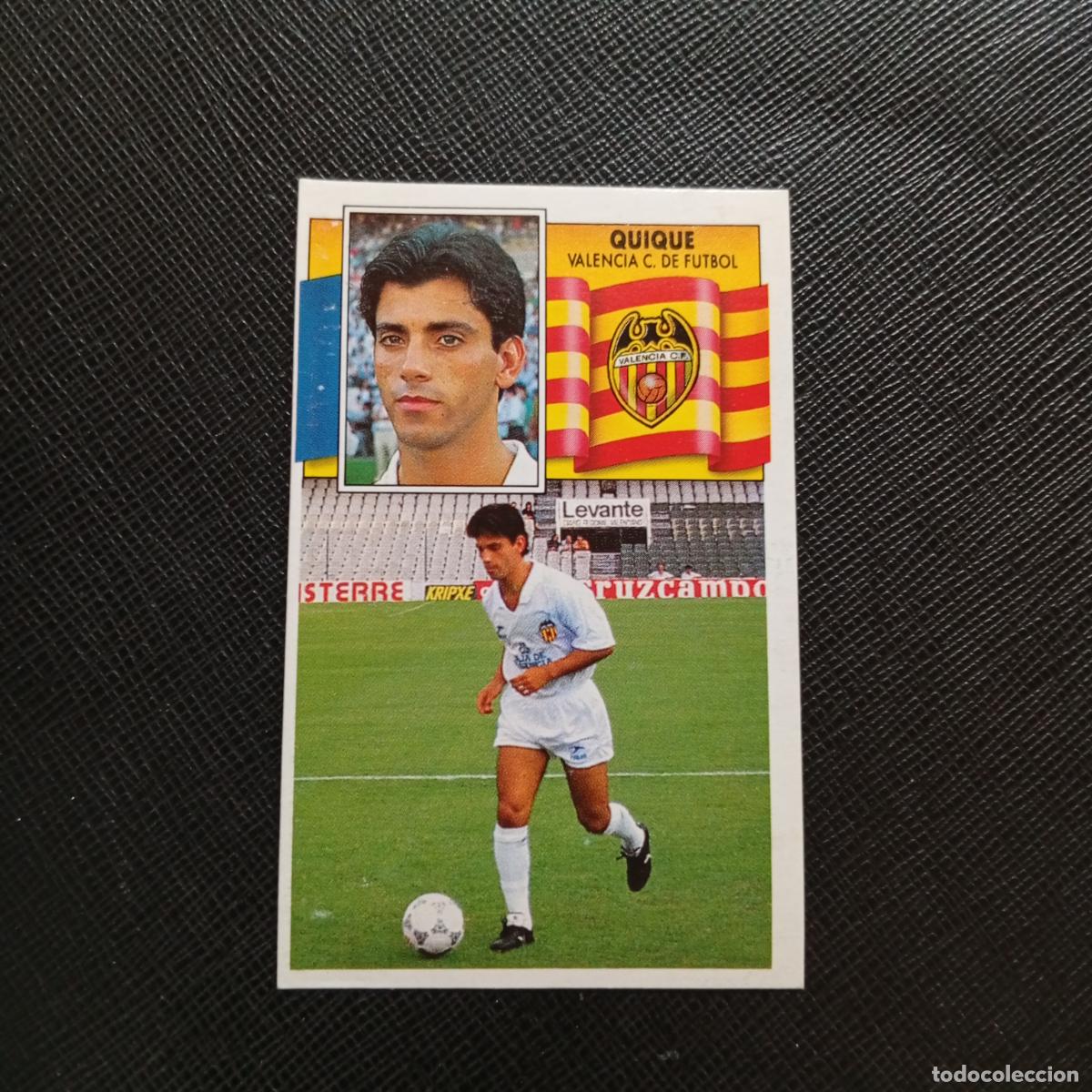 Cromos de f&uacute;tbol: QUIQUE VALENCIA ESTE 1990 1991 CROMO FUTBOL LIGA 90 91 - DESPEGADO - A37 PG379