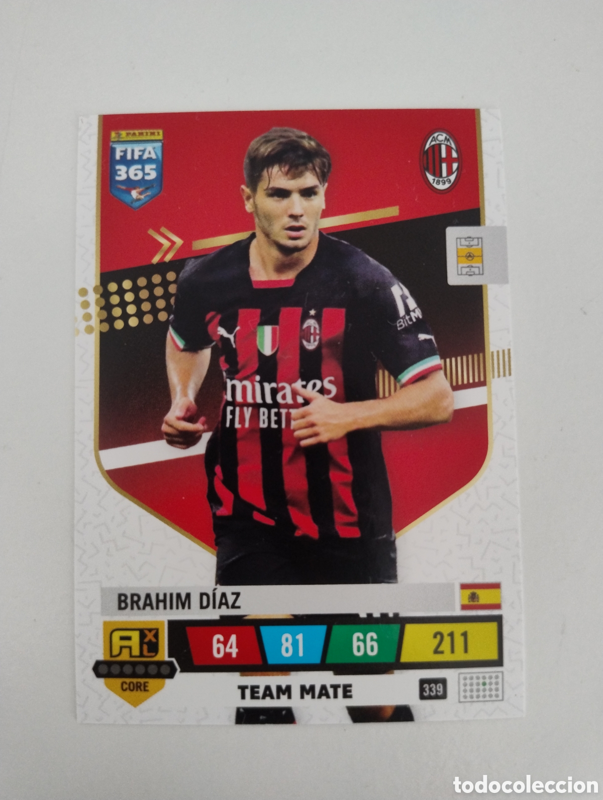 Cromos de f&uacute;tbol: 339 - Brahim - Mil&aacute;n - Adrenalyn XL FIFA 365 2023
