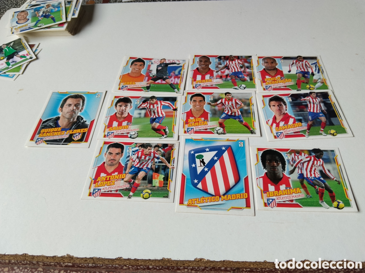Cromos de f&uacute;tbol: 10 Cromos Atl&eacute;tico de Madrid 2010-2011