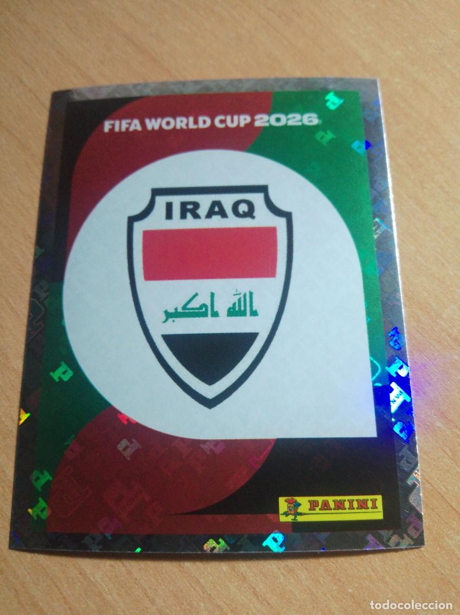 Cromos de f&uacute;tbol: IRQ 1 ESCUDO IRAQ MUNDIAL FIFA WORLD CUP 2026 26 PANINI STICKERS NUEVO