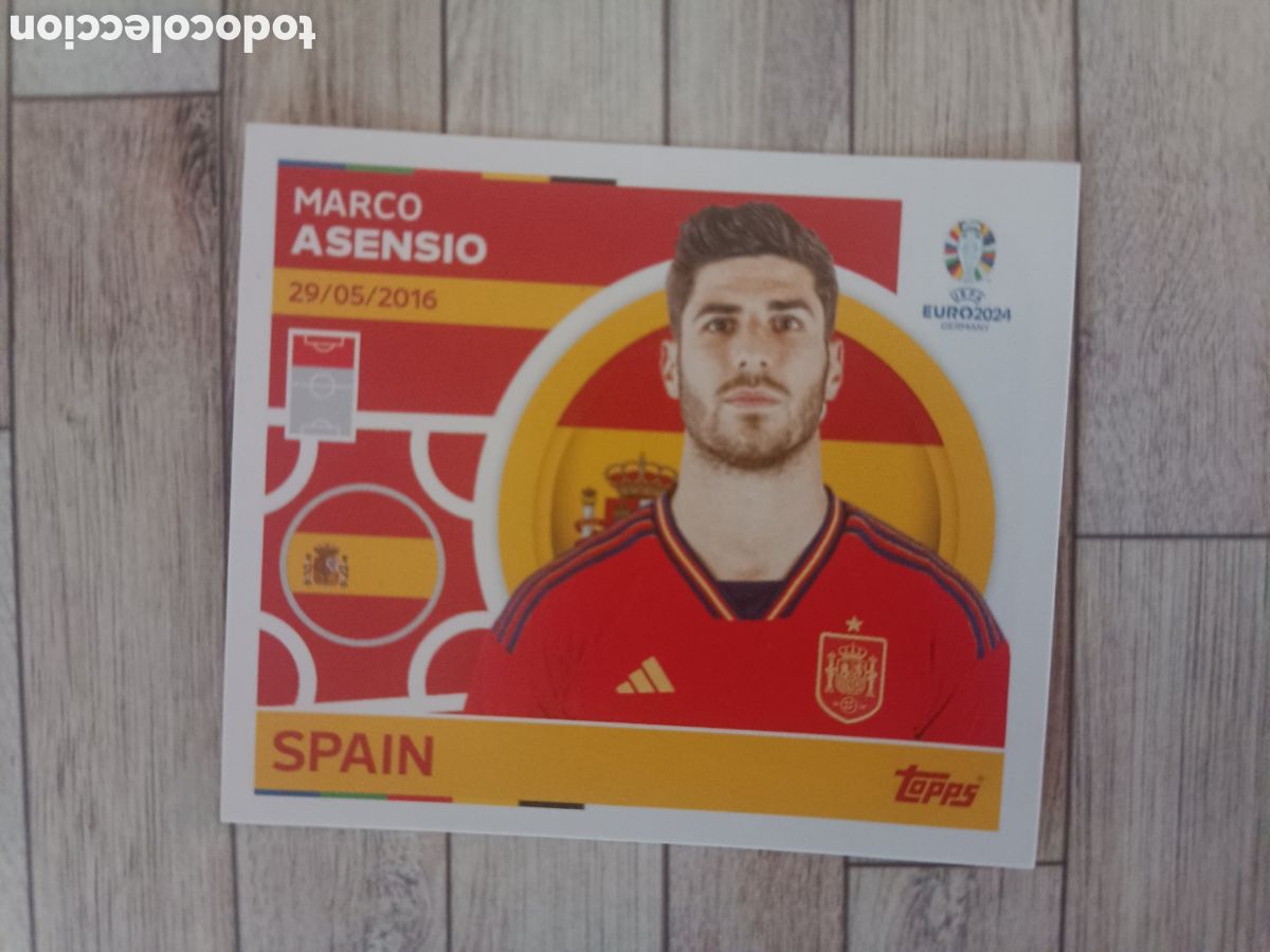 Cromos de f&uacute;tbol: ESP 17 MARCO ASENSIO ESPA&Ntilde;A SPAIN TOPPS STICKER GERMANY EURO 2024